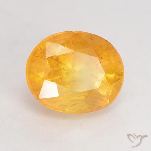 Zaffiro Arancio dorato naturale da 1.75 ct, Ovale, SI