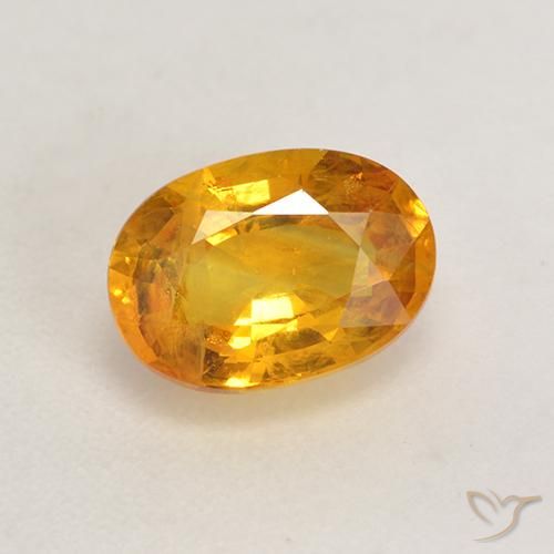 1.43ct Naturale Arancio-Oro Zaffiro, Ovale, VS