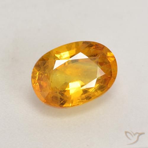 Zaffiro Arancio-Oro naturale da 1.43 ct, Ovale, VS