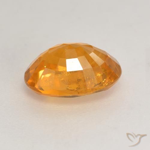 Zaffiro Arancio intenso-OroG naturale da 1.88 ct, Ovale, VS-SI
