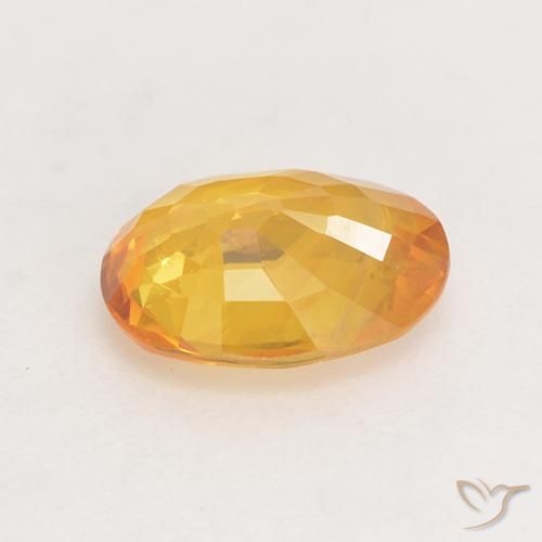 Zaffiro Arancio dorato naturale da 1.42 ct, Ovale, VS-SI