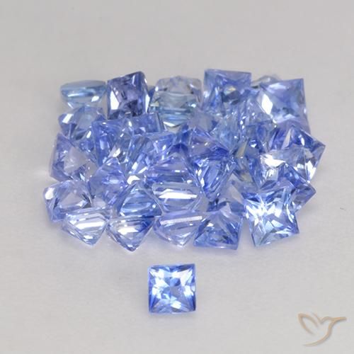 Gemme di Zaffiro Azzurro naturale da 2.50 ct, Quadrato, VS