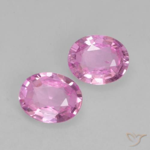 Gemme di Zaffiro Viola rosato brillante naturale da 0.64 ct, Ovale, VS