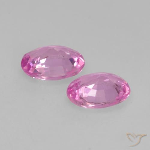 Gemme di Zaffiro Viola rosato brillante naturale da 0.64 ct, Ovale, VS