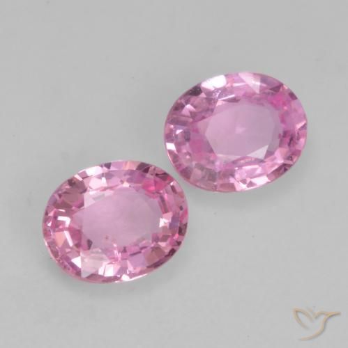 Gemme di Zaffiro Viola rossastro chiaro naturale da 0.76 ct, Ovale, VS