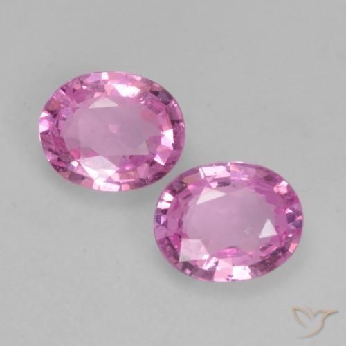 0.76ctw Naturale Viola rosato brillante Zaffiro, Ovale, VS