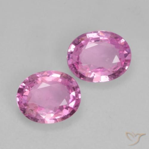 Gemme di Zaffiro Viola rosato brillante naturale da 0.76 ct, Ovale, VS