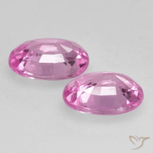 Gemme di Zaffiro Viola rosato brillante naturale da 0.81 ct, Ovale, VVS-VS