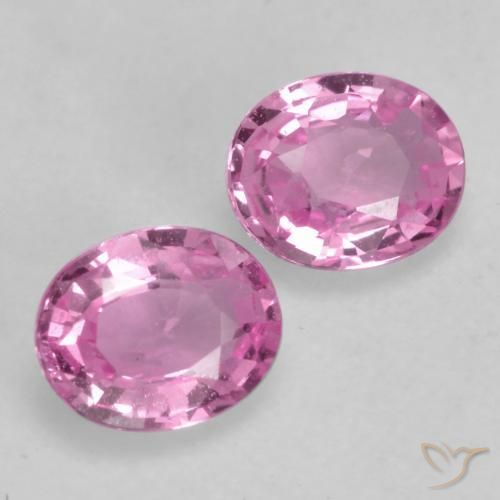 Gemme di Zaffiro Rosa medio naturale da 0.67 ct, Ovale, VVS-VS