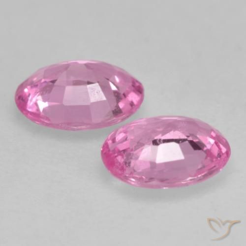Gemme di Zaffiro Rosa medio naturale da 0.67 ct, Ovale, VVS-VS