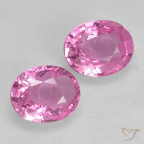 Gemme di Zaffiro Rosa intenso naturale da 0.88 ct, Ovale, VS