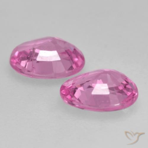 Gemme di Zaffiro Rosa intenso naturale da 0.88 ct, Ovale, VS