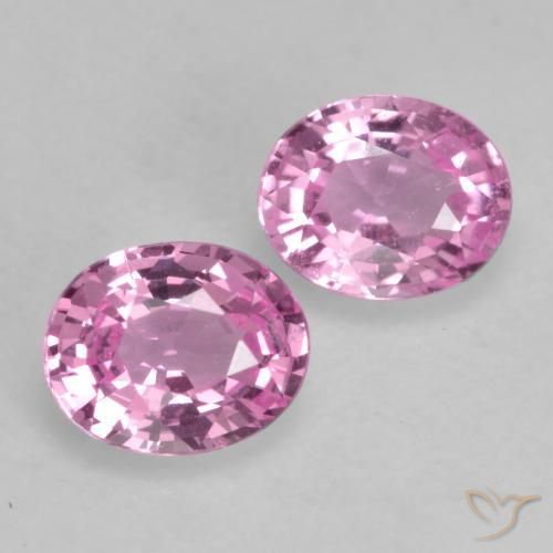 Gemme di Zaffiro Rosa medio naturale da 0.81 ct, Ovale, VVS-VS