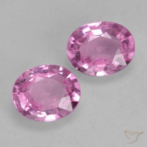 Gemme di Zaffiro Rosa medio naturale da 0.77 ct, Ovale, VS