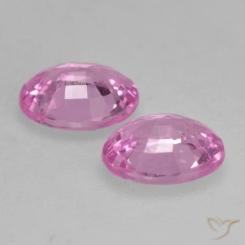 Gemme di Zaffiro Rosa medio naturale da 0.77 ct, Ovale, VS