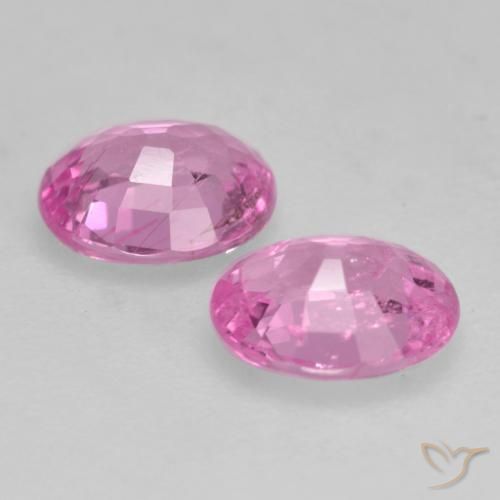 Gemme di Zaffiro Rosa porpora reale naturale da 0.83 ct, Ovale, VS
