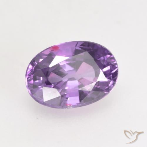 Zaffiro violaceo naturale da 0.81 ct, Ovale, VVS-VS