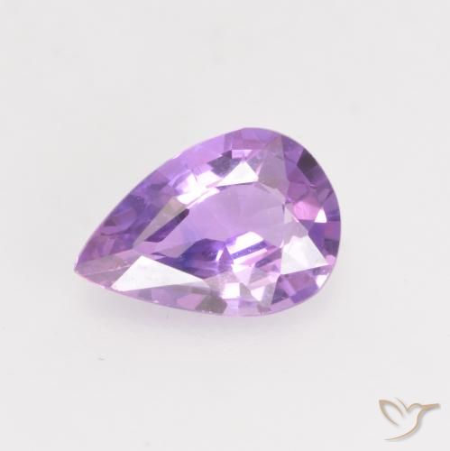 0.63ct Naturale Iris Violetta Zaffiro, Forma a pera, VVS-VS