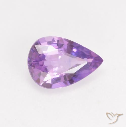 Zaffiro Iris Violetta naturale da 0.63 ct, Forma a pera, VVS-VS