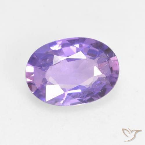Zaffiro Viola rosato chiaro naturale da 0.66 ct, Ovale, VVS-VS