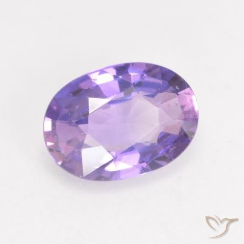 Zaffiro Viola rosato chiaro naturale da 0.66 ct, Ovale, VVS-VS