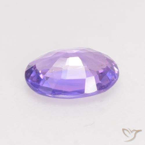 Zaffiro Viola rosato chiaro naturale da 0.66 ct, Ovale, VVS-VS