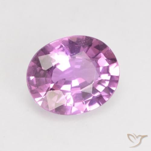 Zaffiro Rosa violetto naturale da 0.76 ct, Ovale, VVS-VS
