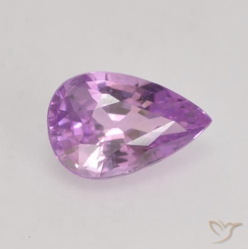 Zaffiro Viola Rosato Viola naturale da 0.63 ct, Forma a pera, VVS-VS