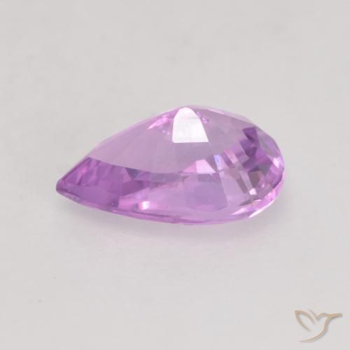 Zaffiro Viola Rosato Viola naturale da 0.63 ct, Forma a pera, VVS-VS