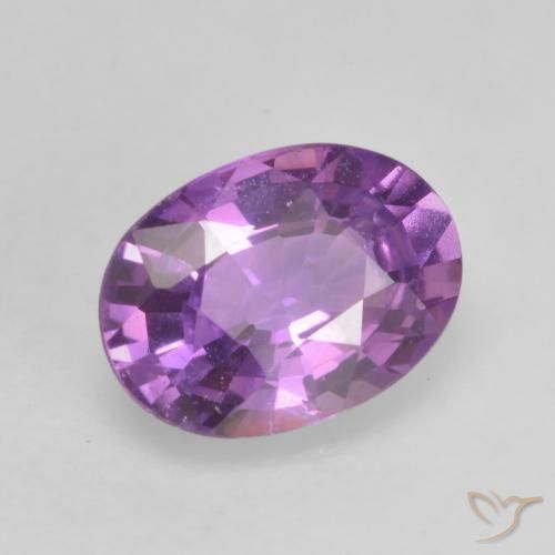 Zaffiro violaceo naturale da 0.70 ct, Ovale, VVS-VS