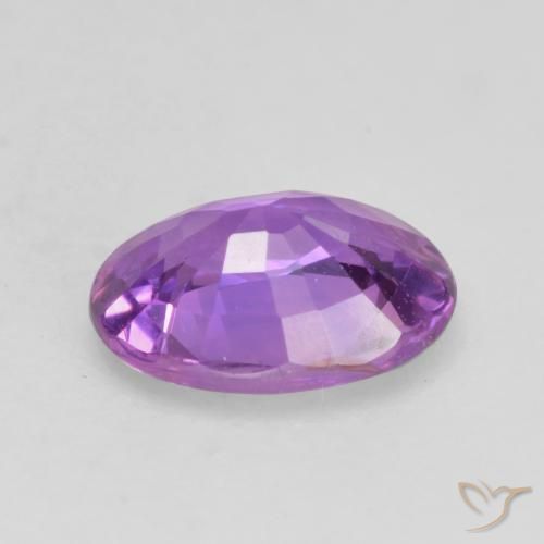 Zaffiro violaceo naturale da 0.70 ct, Ovale, VVS-VS