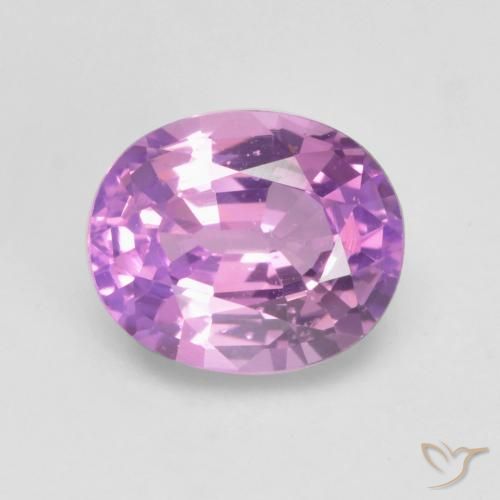0.65ct Naturale Viola rosato intenso Zaffiro, Ovale, VVS-VS