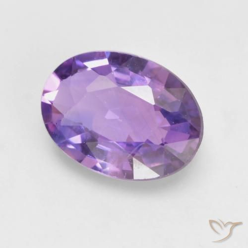 Zaffiro Viola rosa medio naturale da 0.58 ct, Ovale, VVS-VS