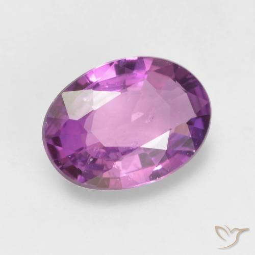 Zaffiro Viola elettrico naturale da 0.55 ct, Ovale, VVS-VS