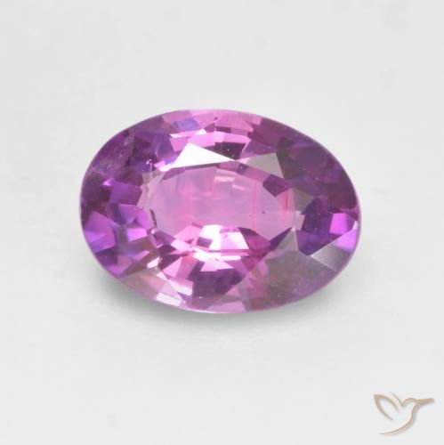 Zaffiro Viola intenso naturale da 0.65 ct, Ovale, VVS-VS