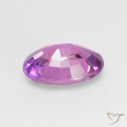 Zaffiro Viola intenso naturale da 0.65 ct, Ovale, VVS-VS