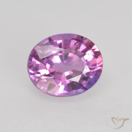 Zaffiro Rosa violetto naturale da 0.73 ct, Ovale, VVS-VS