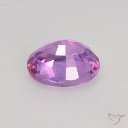 Zaffiro Rosa violetto naturale da 0.73 ct, Ovale, VVS-VS