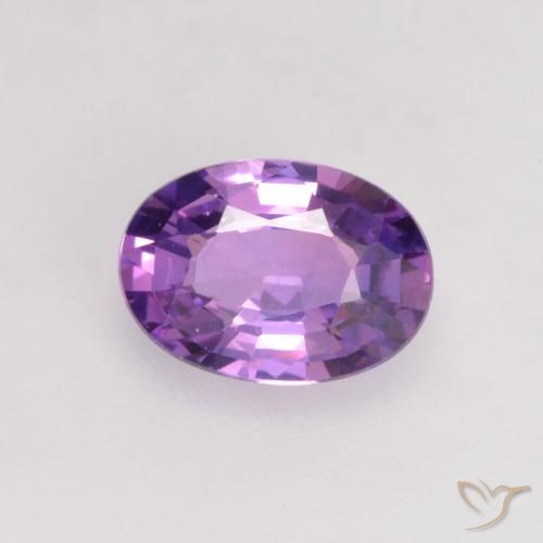 0.68ct Naturale Viola scuro Zaffiro, Ovale, VVS