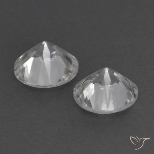 Gemme di Zaffiro Bianco naturale da 0.68 ct, Rotondo, VS