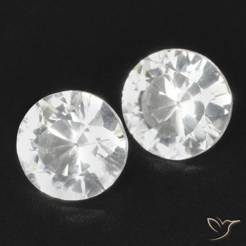 Gemme di Zaffiro Bianco naturale da 0.68 ct, Rotondo, VS