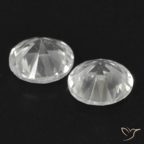 Gemme di Zaffiro Bianco naturale da 0.68 ct, Rotondo, VS