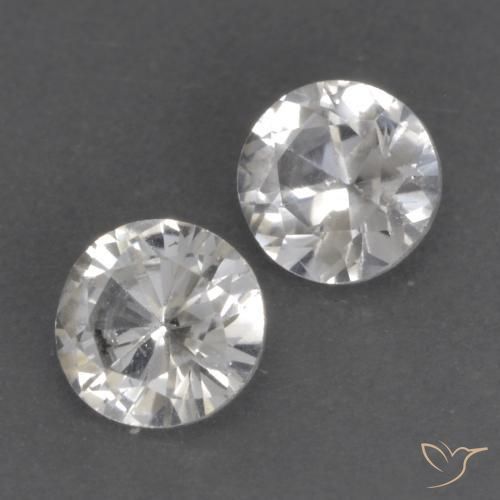 Gemme di Zaffiro Bianco naturale da 0.78 ct, Rotondo, VS