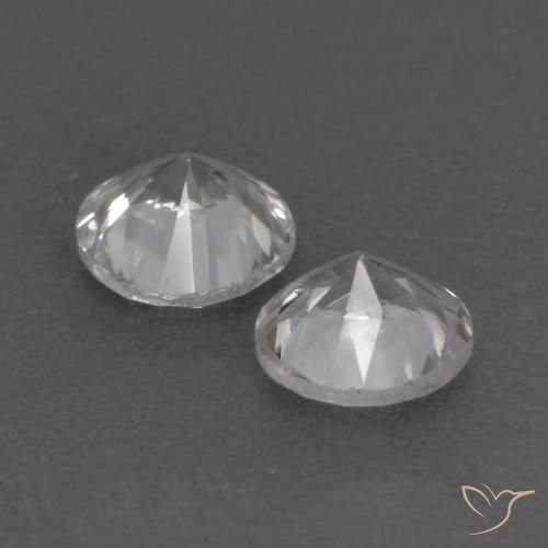 Gemme di Zaffiro Bianco naturale da 0.78 ct, Rotondo, VS