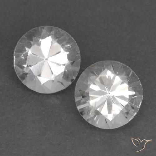 0.77ctw Naturale Bianco Zaffiro, Rotondo, VS