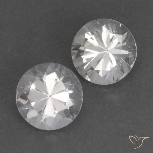 Gemme di Zaffiro Bianco naturale da 0.77 ct, Rotondo, VS