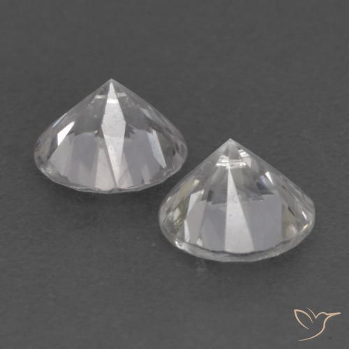 Gemme di Zaffiro Bianco naturale da 0.77 ct, Rotondo, VS