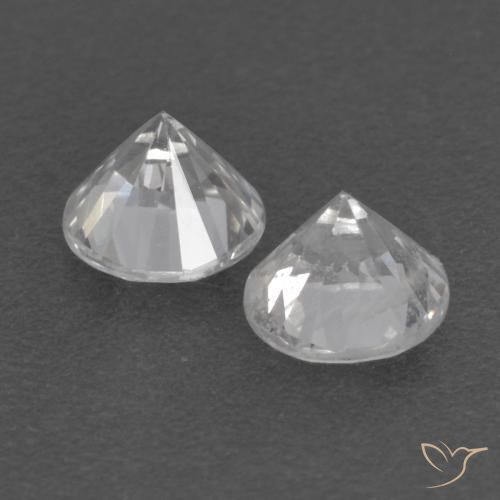 Gemme di Zaffiro Bianco naturale da 0.71 ct, Rotondo, VS