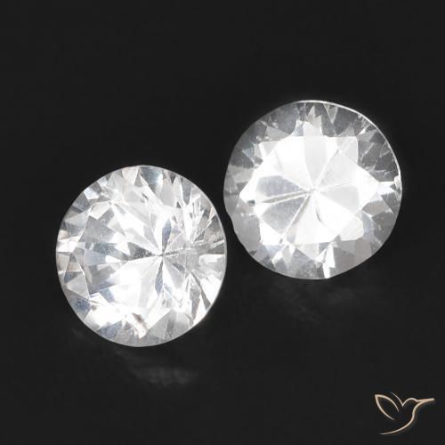 Gemme di Zaffiro Bianco naturale da 0.68 ct, Rotondo, VS
