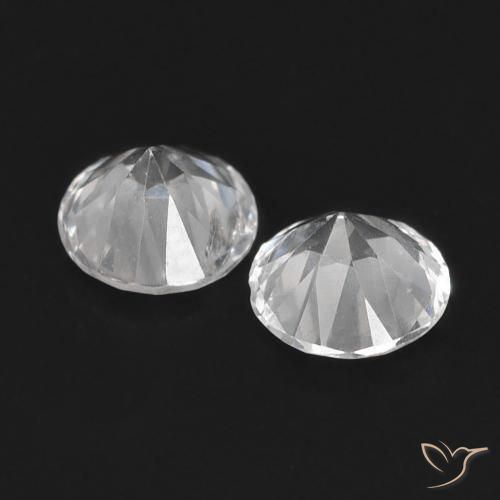 Gemme di Zaffiro Bianco naturale da 0.68 ct, Rotondo, VS